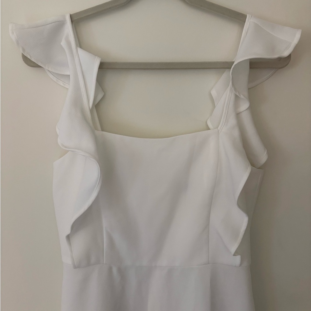Bcbg Generation Square Neck White Ruffle Dress - image 3